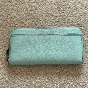 Fossil Mint Green Pebbled Leather Wallet